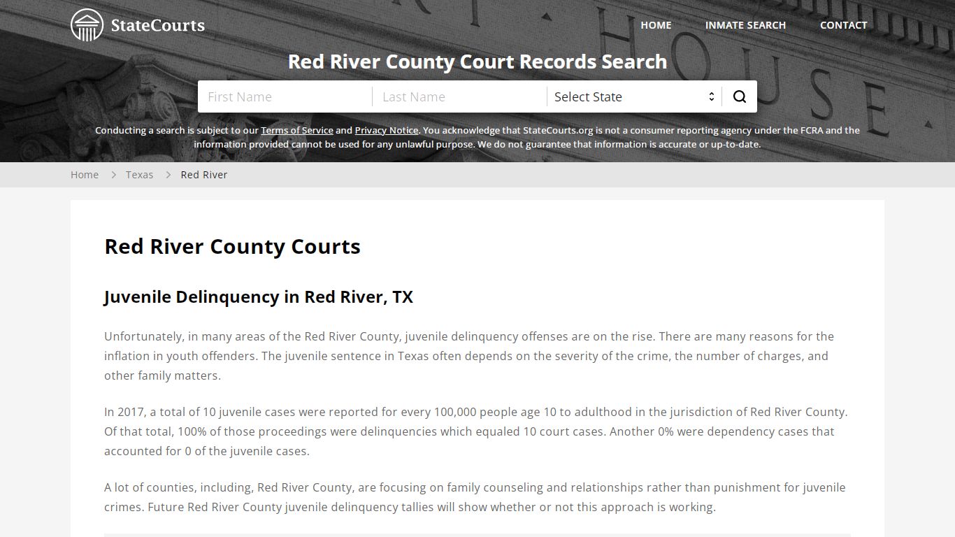 Red River County, TX Courts - Records & Cases - StateCourts